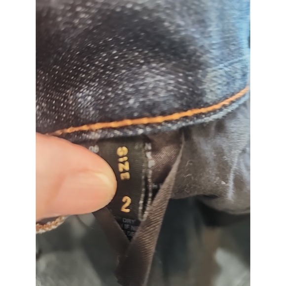 Express Size 2 Stell Skinny Leg W/ Seam Stretch Dark Wash - Picture 5 of 5